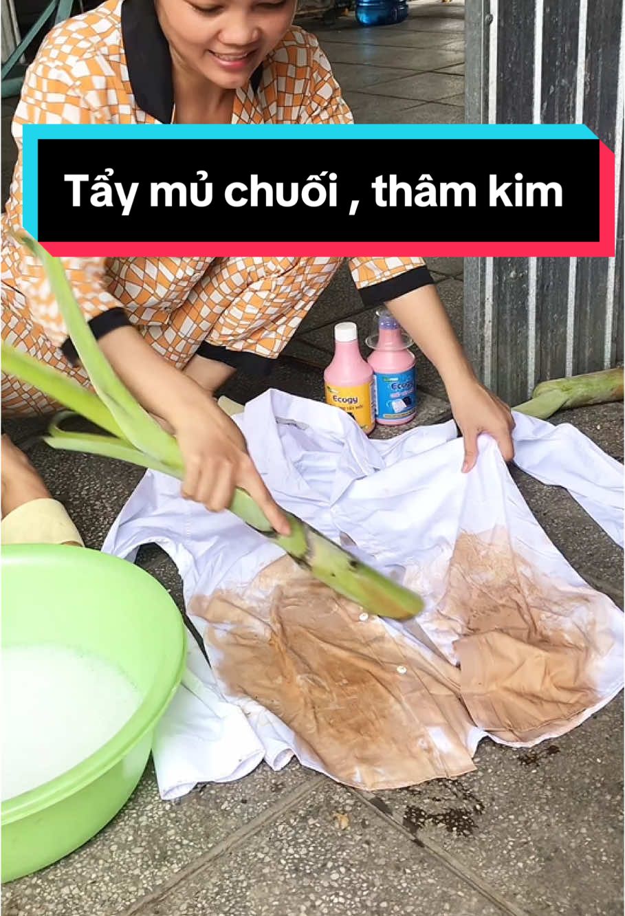 Tẩy thâm kim , mủ chuối mấy chị tham khảo bộ tẩy này nha #nuoctay#ecogy