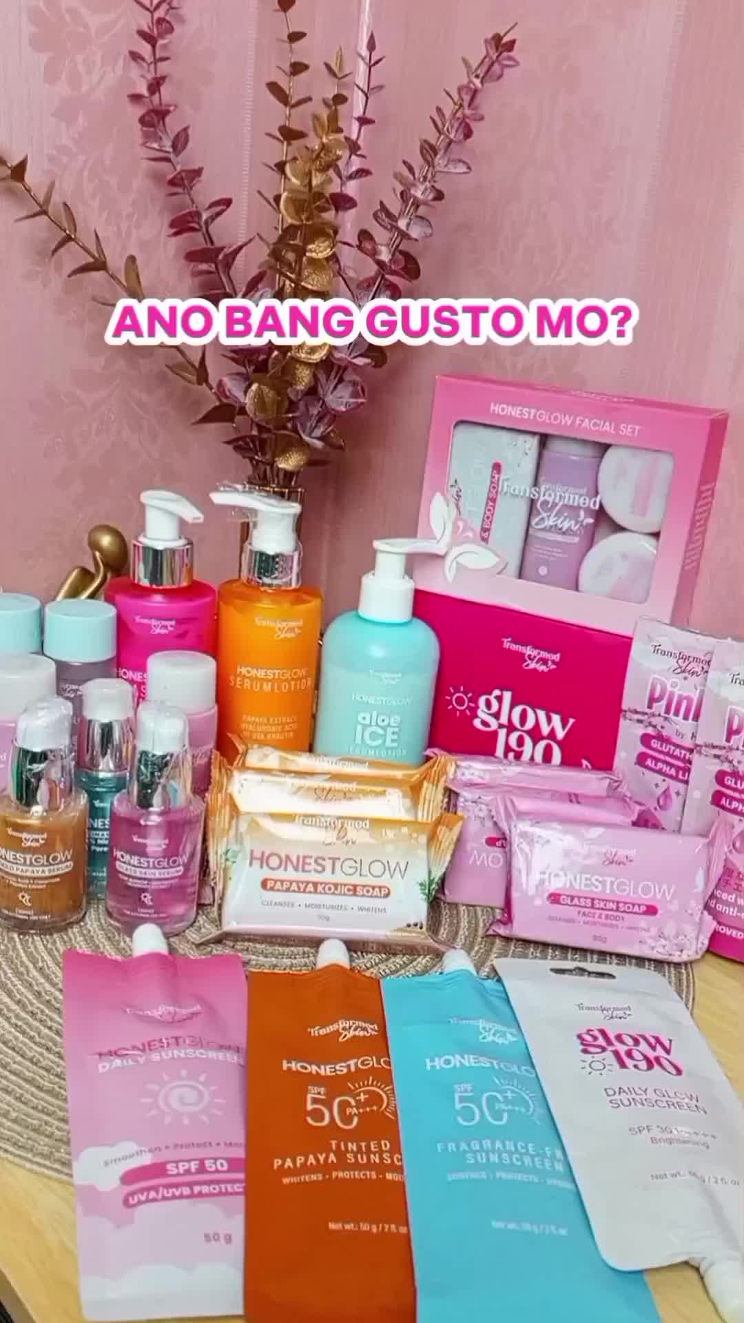 Ano bang gusto mo? simple lang gusto ko ang mga Honest Glow products 🥰💕 #honestglow #honestglowglassskinsoap #honestglowkojic #honestglowserum #honestglowserumlotion #pinkwhite #rejuvenatingset #glow190 #honestglow 