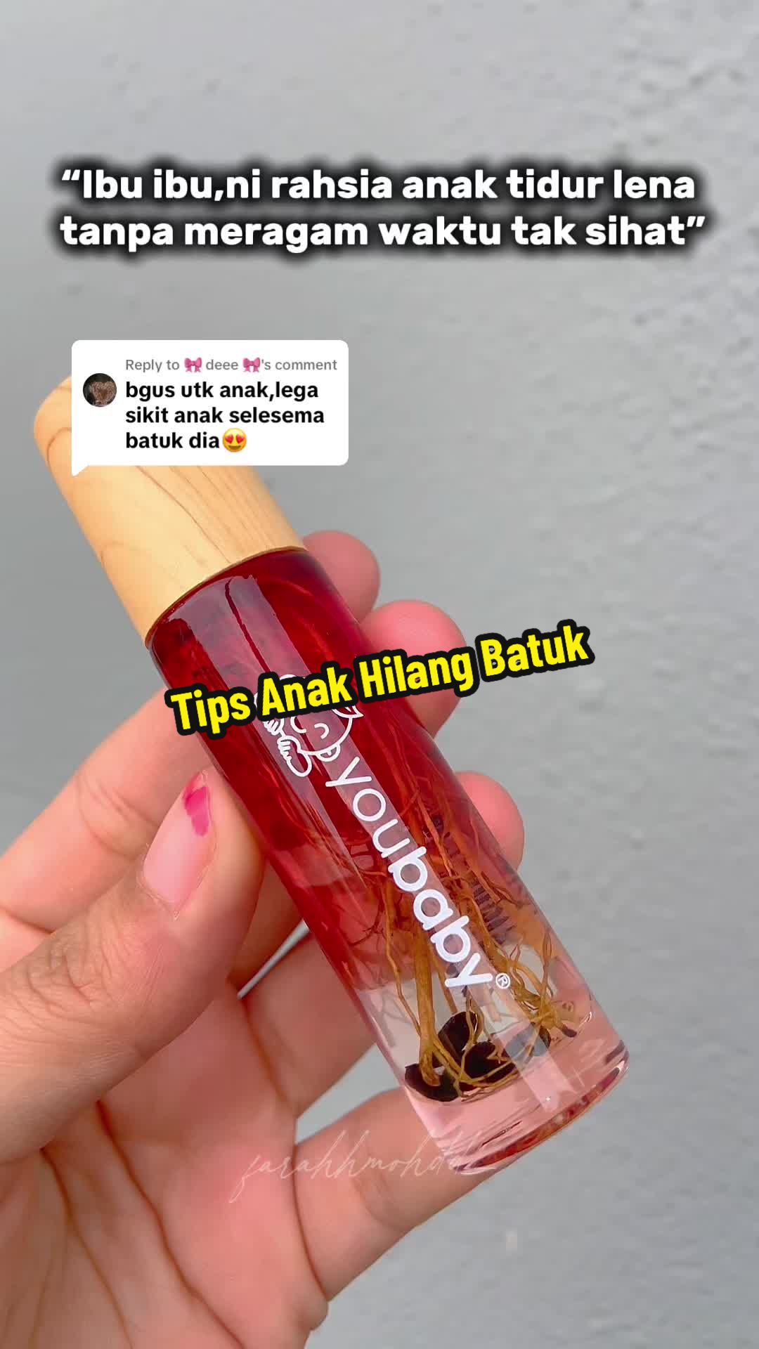 Replying to @🎀 deee 🎀  mana yang ada anak kecik dekat rumah memang kena stanby satu tau✨ #youbaby #youbabyofficial #susahtidur #demam #batukkahak #newborn #minyakanginaromatherapy #minyakbaby #anakbatuk #youbabydrimbelle #youbabyhq #petuaanaksihat #selsemababy #selsema 