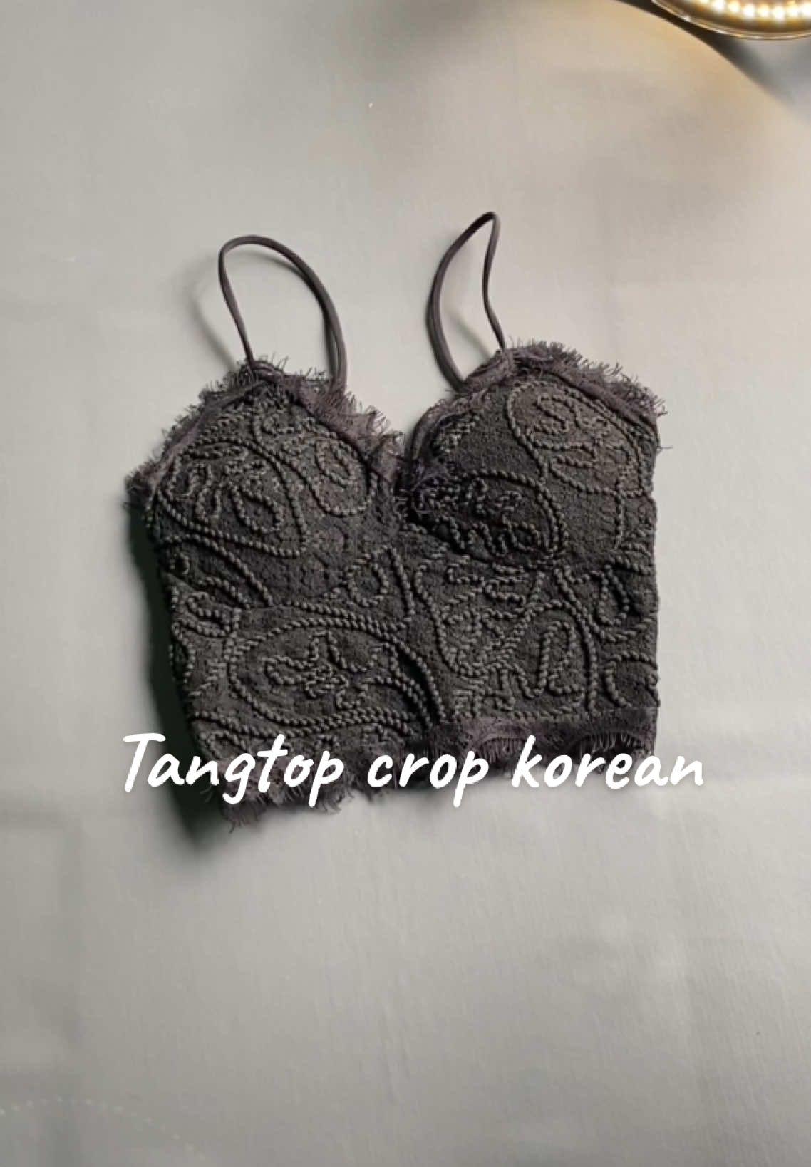 Langsung co✨ #tangtop #tangtopcrop #tangtopcropkorean #cropkoreanlace #tanktop #tanktopcrop #tanktopcropkoreanstyle #tanktoplace #bralette #bralettebusatanktop #bratanktop #koreanlace #koreanlacevintage 