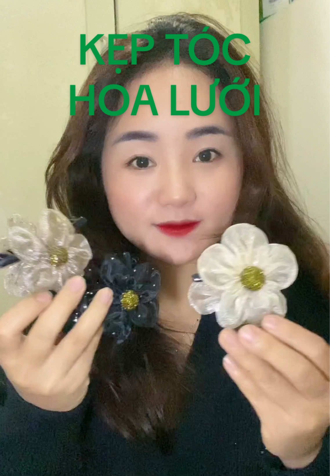 Kẹp tóc hoa lưới xinh xỉu .☺️☺️#xuhuong #videoviral #hot 