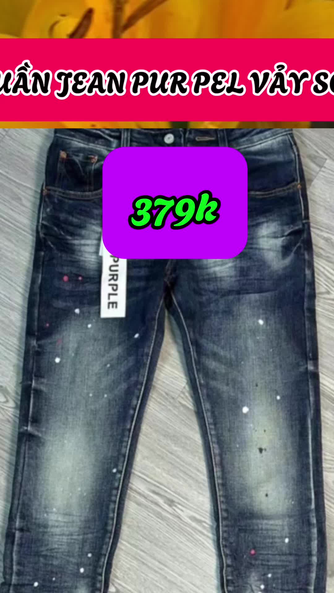 Quần jean nam vảy Sơn cá tính pur pel waash #quanjean #quanjeanvayson #jeans #purple #purpelwash #quanjeannam #xuhuong #quanao #thoitrangnam #2025 #huongho93 