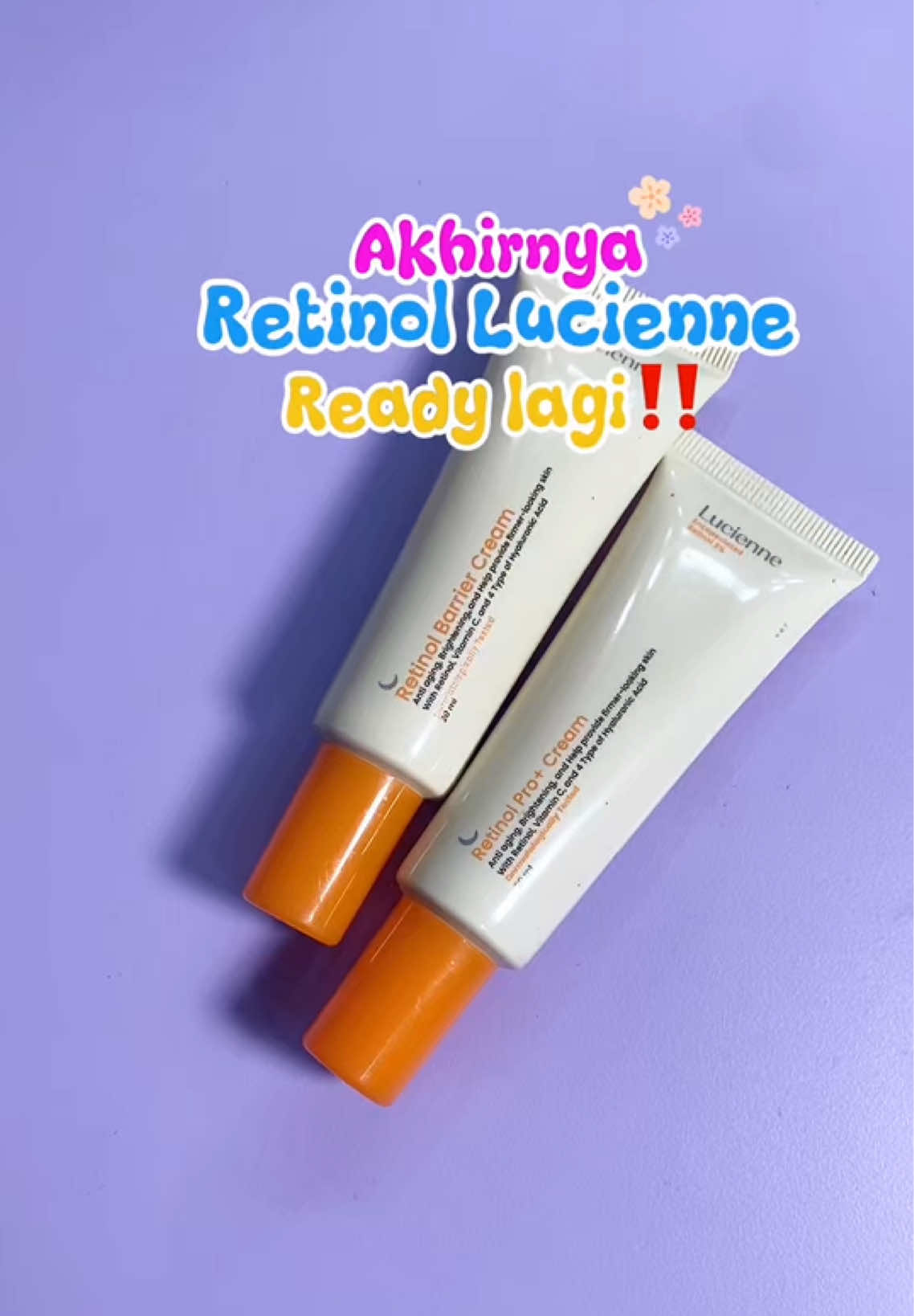 Retinol #lucienne barrier cream & pro+ cream sudah READY LAGI!!!! buruan CO sebelum kehabisan Stocknya kak! #Guncang66SpesialGajian 