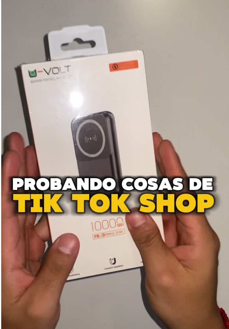 Probando cosas de Tik Tok Shop. Probé la Power Bang inalámbrica de U-Volt #review #powerbank #VamosTikTokShop #houseofsaga  