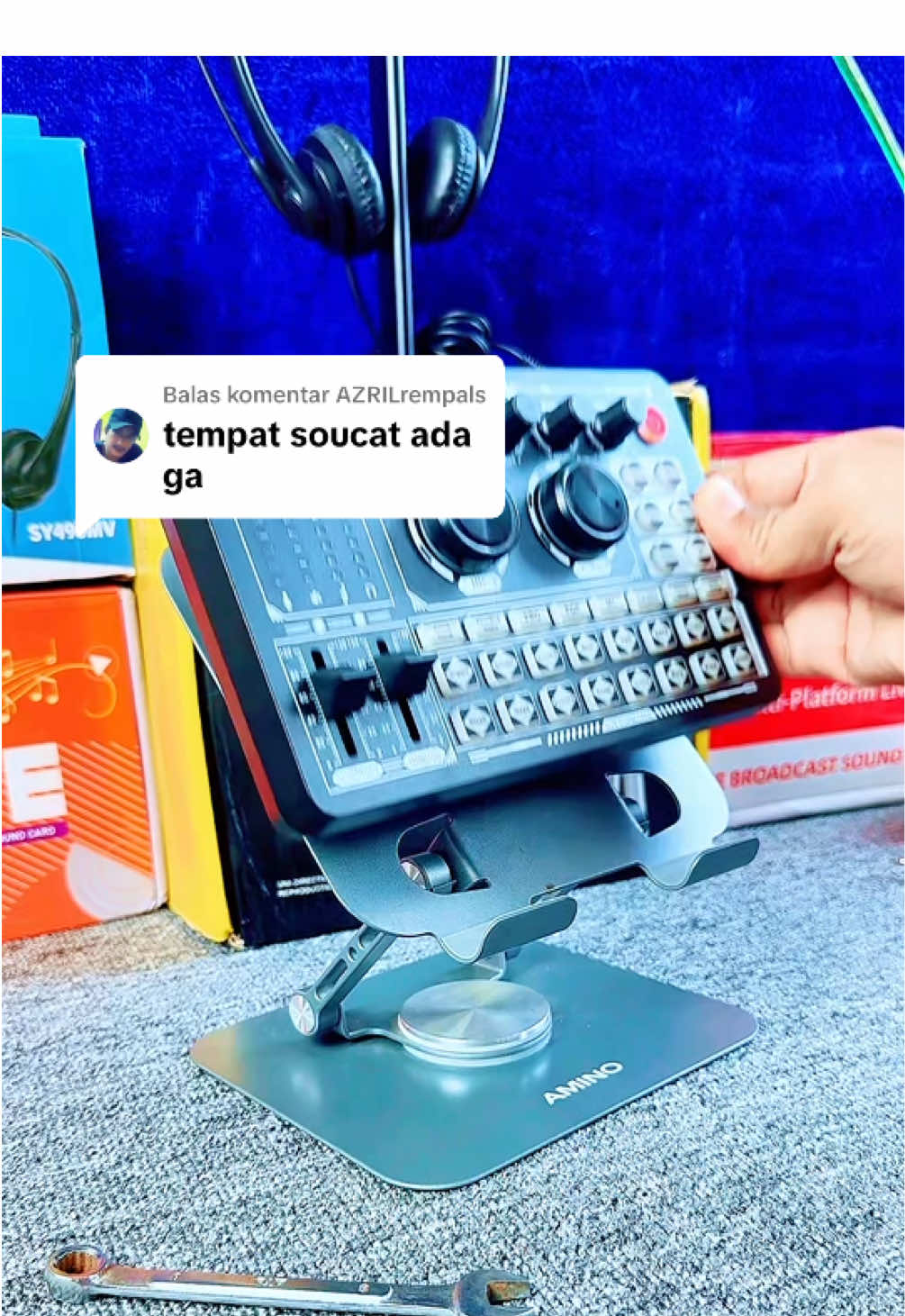 Membalas @AZRILrempals holder sound card amino bisa juga untuk laptop dan tablet #holder #soundcard #dudukan #tempatlaptop #amino 
