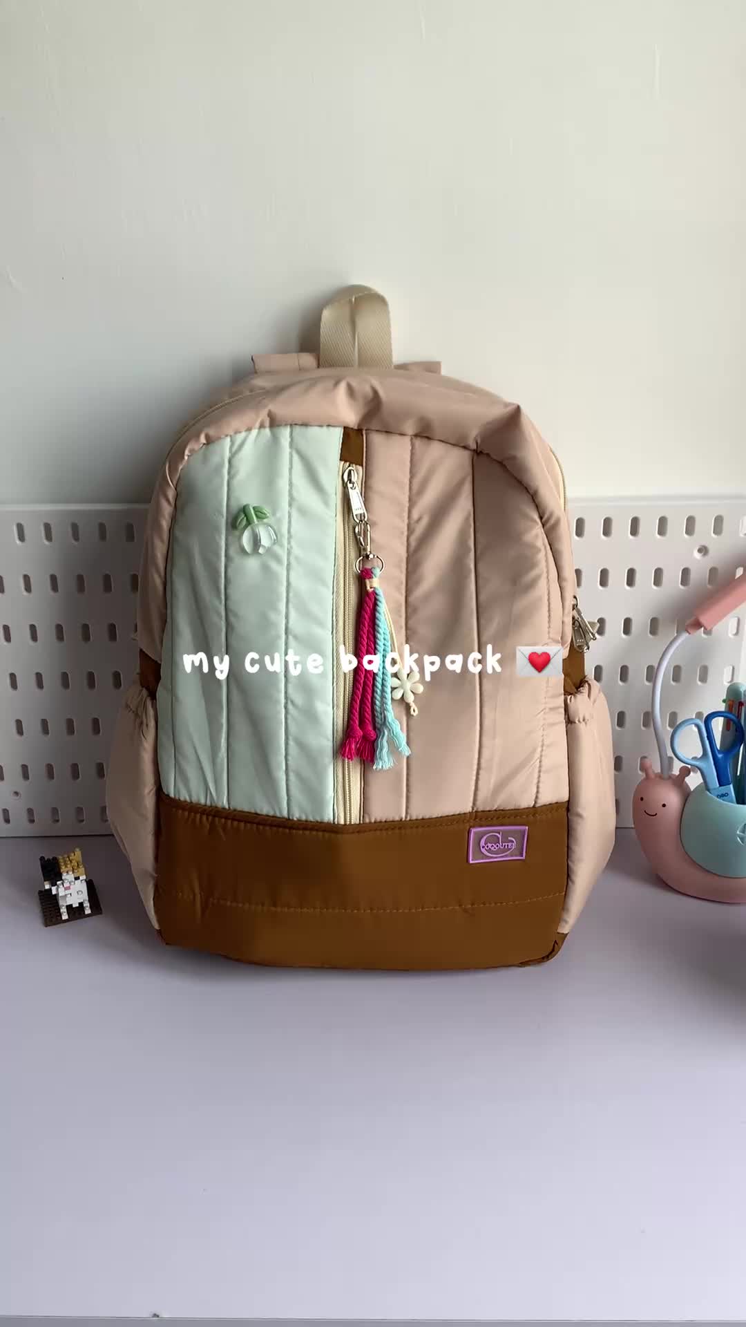 💌🤎 #ransel #backpack #tassekolah 