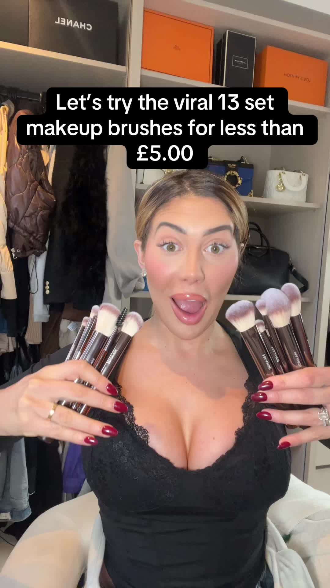 Full makeup look using £5 pound makeup brushes #fyp ##makeup #grwm #makeupbrushes 