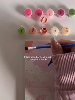 painting by numbers is so therapeutic 🥹💫 #paintbynumber #painting #paint #oilpainting #DIY #art #satisfying #fyp #trending 