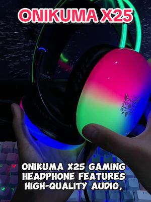Full RGB lights ONIKUMA X25 gaming headphones with noise cancellation are now Buy 1 Take 1 with a lot of freebies!! Limited offer only for gamer and streamers grab yours now. #onikumaphilippines #onikuma #bassboosted #onikumagaming #recommendations #headphones #gamingheadphones