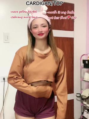 ₱100 mo gawin naten cardigan be!! Sobrang sulit ng pera mo sa quality ng mga product naten 💗 #cropcardigan #croplongsleeve #kilyphonline #croptop #fypシ 