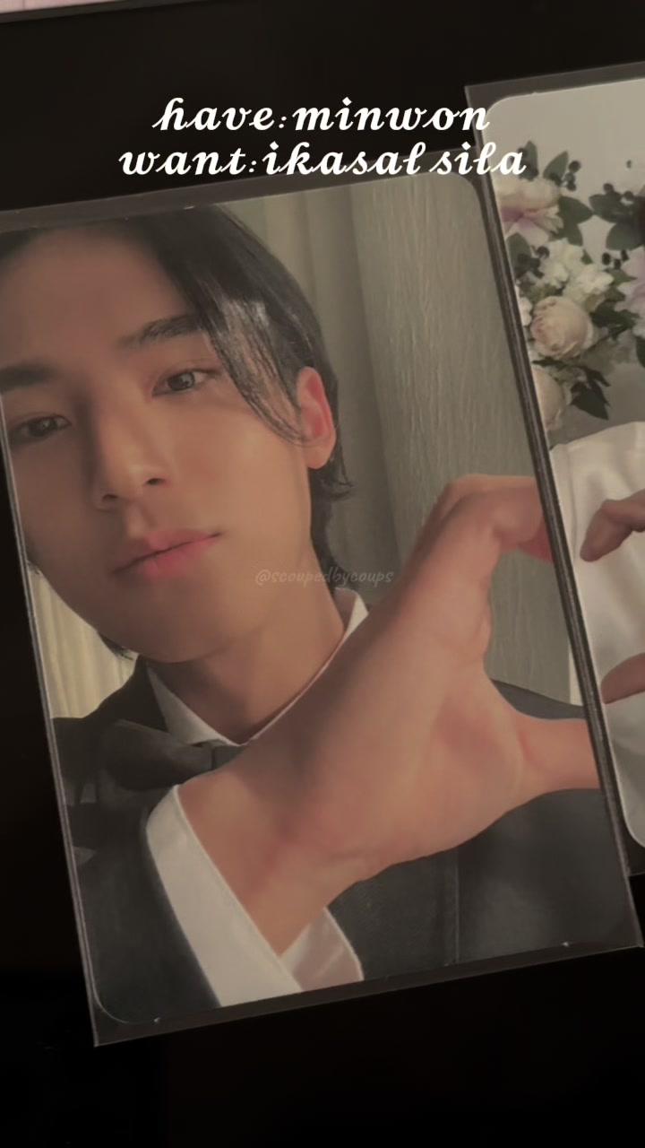 minwon kasal!! #theonlyWONforGYU  #seventeen #carats #caratseventeen #svt #wonwoo #mingyu #photocard #photocardsleeves #photocardcollection #scoups #jeonghan #joshua #jun #woozi #hoshi #dk #the8 #vernon #seungkwan #dino #minwonkasal